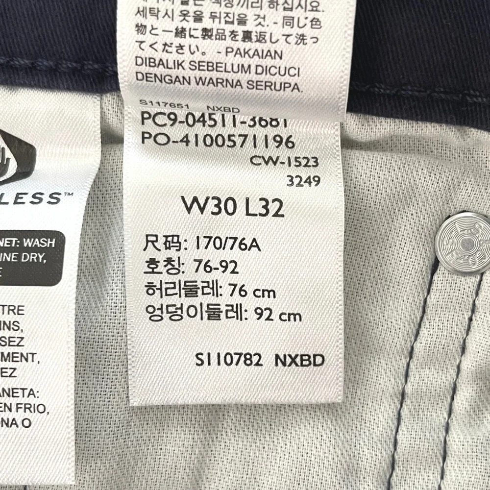 Levi's Mens 511 All Seasons Tech Pants 30x31 Navy Blue Slim Fit Stretch Jeans